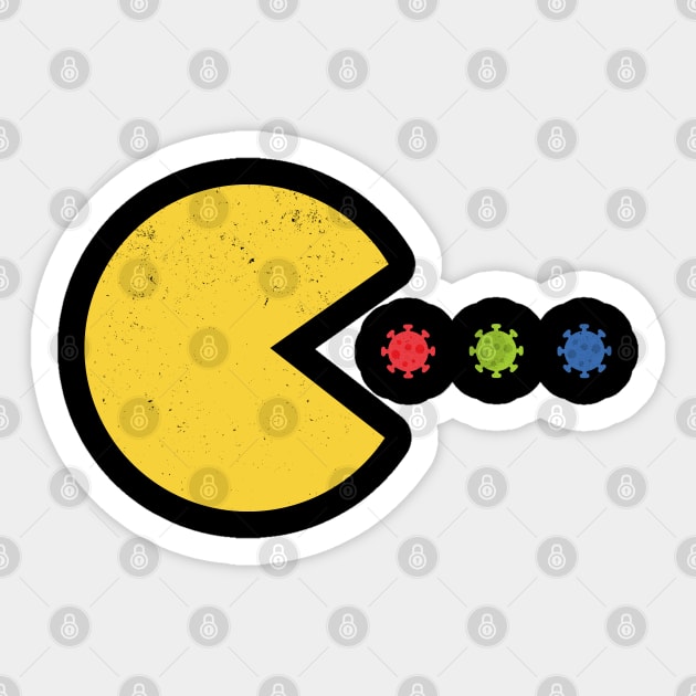 retro arcade game covid 19 Sticker by TEESER